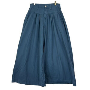 NSF Pants Women's Size 27 Blue Green Talise 100% Cotton Super Wide Leg